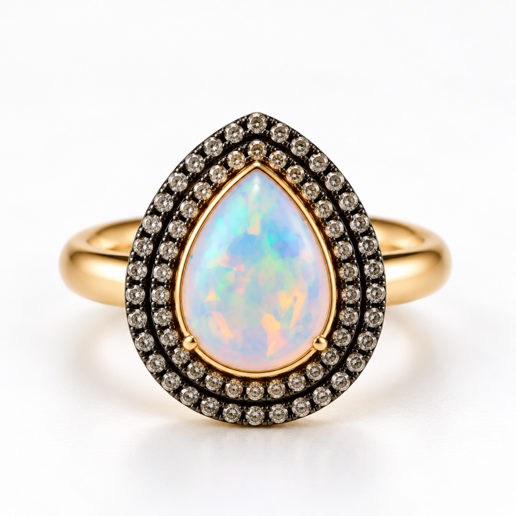 Opal Halo Ring